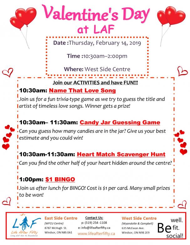 Valentine's Day at the West Side Centre